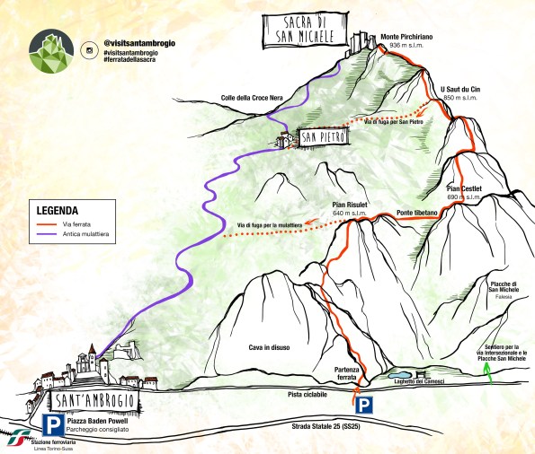 MAPPA FERRATA SACRA SAN MICHELE